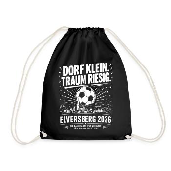 Dorf klein. Traum riesig. - Turnbeutel - Schwarz - Vorne