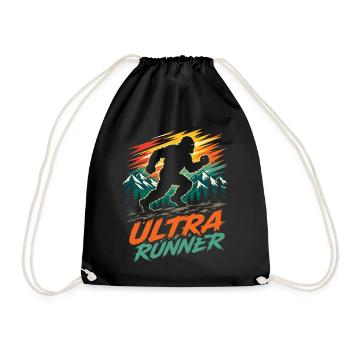 Ultra Runner - Drawstring Bag - black - Front