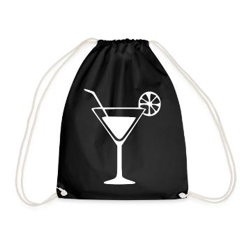 Cocktail Cocktail Glass Gift Bartender - Drawstring Bag - black - Front