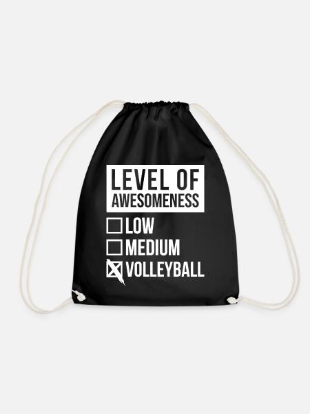 Volleyball Volleyball Volleyball - Turnbeutel - Schwarz