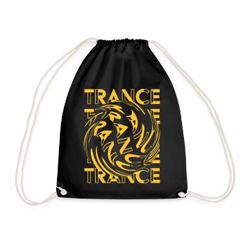 Trance-Musik – Groovy Trance Uplifting - Turnbeutel - Schwarz - Vorne