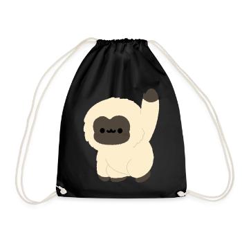 Kawaii Gibbon - Turnbeutel - Schwarz - Vorne