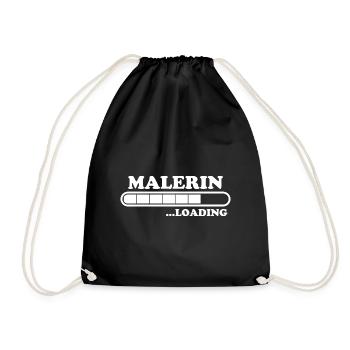 Malerin Spruch Malermeister Beruf Malerin Geschenk - Turnbeutel - Schwarz - Vorne