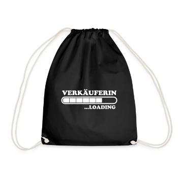 Verkäuferin Spruch Lustiges Verkäuferin Geschenk - Turnbeutel - Schwarz - Vorne