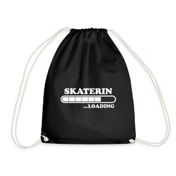 Skaterin Spruch Skating Lustiges Skaterin Geschenk - Turnbeutel - Schwarz - Vorne