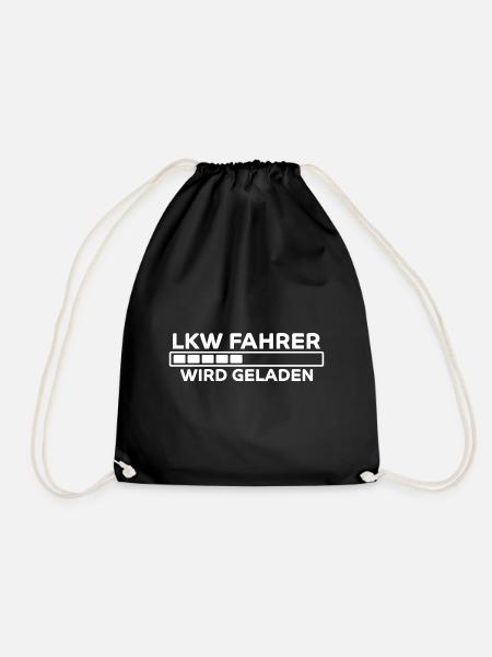 LKW Fahrer Spruch Job Lustiges LKW Fahrer Geschenk - Turnbeutel - Schwarz