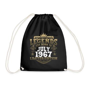 Légende Juillet 1967 55ème Anniversaire Cadeau Hommes - Sac de sport léger - noir - Devant