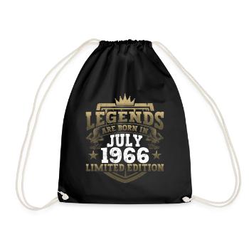 Légende Juillet 1966 56ème Anniversaire Cadeau Hommes - Sac de sport léger - noir - Devant