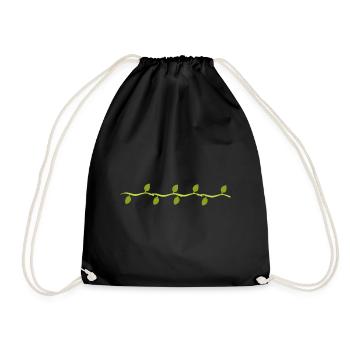 Feuilles Ligne Nature Feuilles Branches Vert - Sac de sport léger - noir - Devant