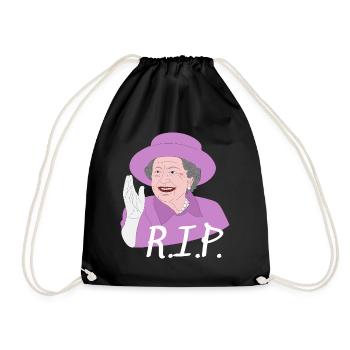R.I.P. Queen Elizabeth - Drawstring Bag - black - Front