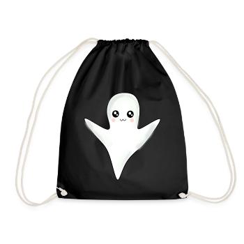 T-shirt d’Halloween Ghost spooky chemise mignonne - Sac de sport léger - noir - Devant