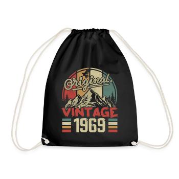 Vintage 1969 Retro Cadeau Anniversaire Né En 1969 - Sac de sport léger - noir - Devant