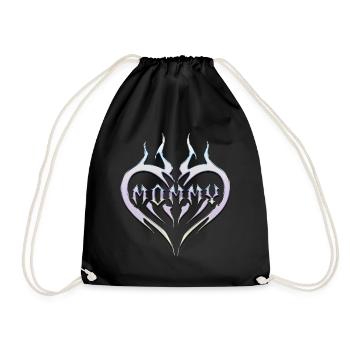Tribal Heart Tattoo for Emo and Goth - Drawstring Bag - black - Front