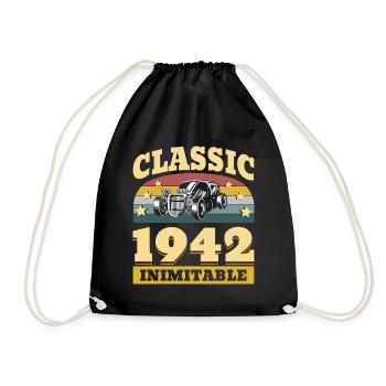 Klassik seit 1942 - Jubiläum 80 Jahre - Turnbeutel - Schwarz - Vorne