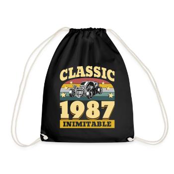 Classique Depuis 1987 - Anniversaire 35 Ans - Sac de sport léger - noir - Devant
