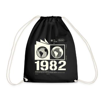 Vintage, 1982, Rétro, Cadeau d’anniversaire, 1982 - Sac de sport léger - noir - Devant