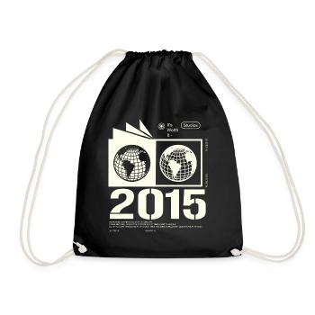 Vintage 2015 Retro Birthday Gift 2015 - Drawstring Bag - black - Front