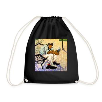 bestseller - Drawstring Bag - black - Front
