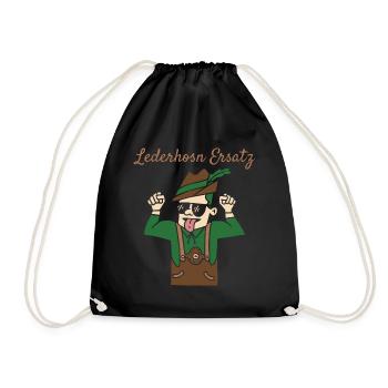 Lederhosn Ersatz Lederhose Ersatz Lederhosn - Turnbeutel - Schwarz - Vorne