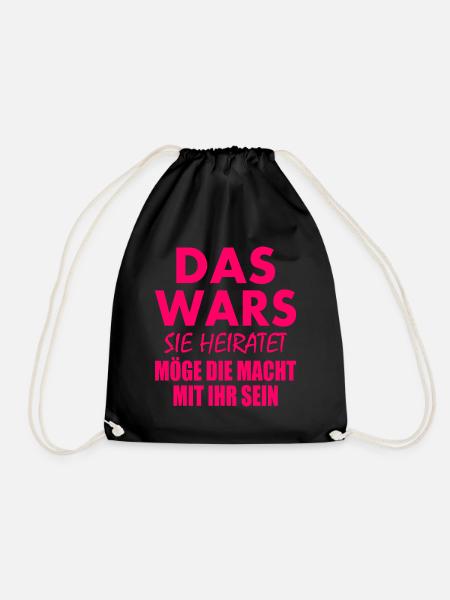 Das wars sie heiratet - Turnbeutel - Schwarz