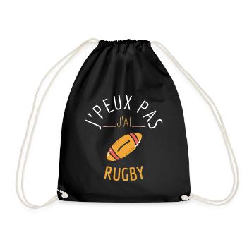j'peux pas j'ai rugby - Sac de sport léger - noir - Devant