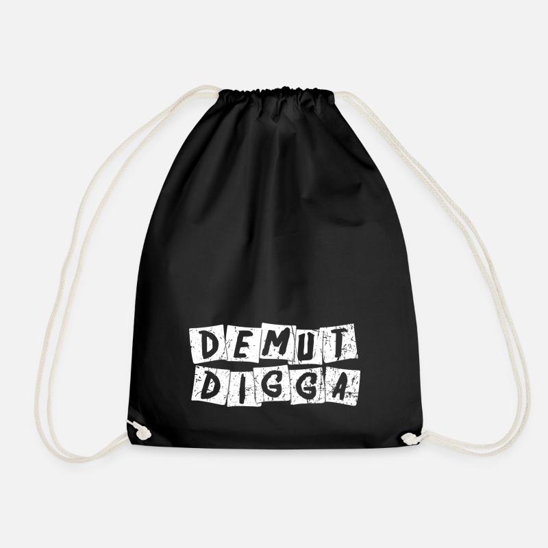 Demut Digga - Turnbeutel - Schwarz