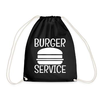 BURGER SERVICE - Drawstring Bag - black - Front