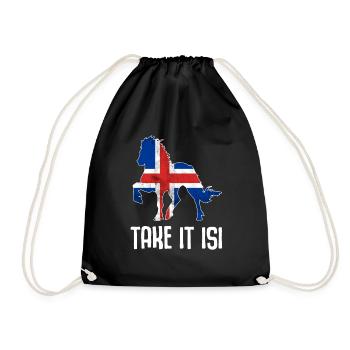 Chevaux islandais Isi Chevaux d’Islande Proverbe Chevaux - Sac de sport léger - noir - Devant