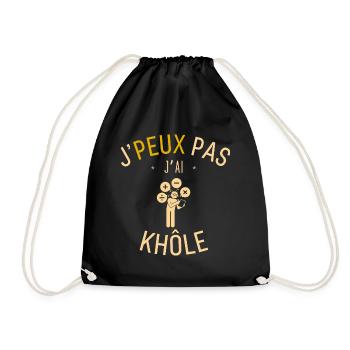 J peux pas j ai khôle - Sac de sport léger - noir - Devant
