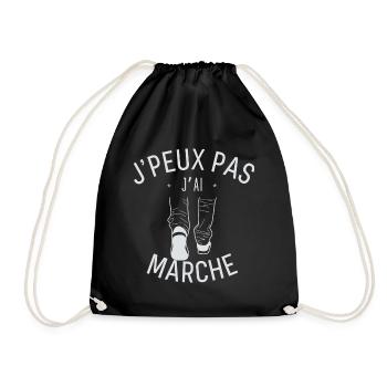 J peux pas j ai marche - Sac de sport léger - noir - Devant