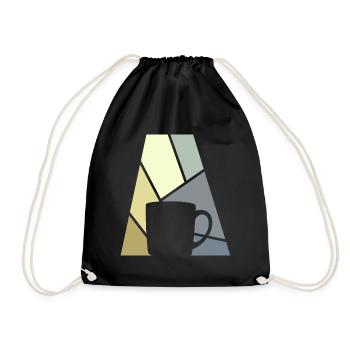 Coffee Coffee Bean Coffee - Drawstring Bag - black - Front