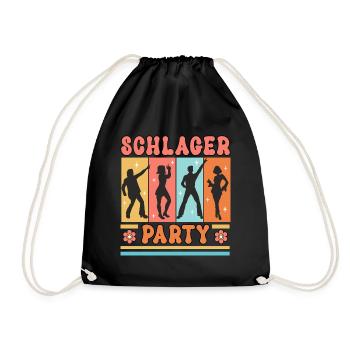 Schlager Party Schlager Party Männer Frauen Team - Turnbeutel - Schwarz - Vorne