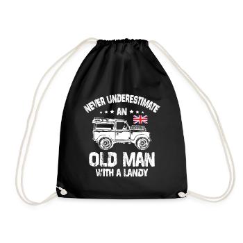 Never Underestimate an Old Man with a Landy - Sac de sport léger - noir - Devant
