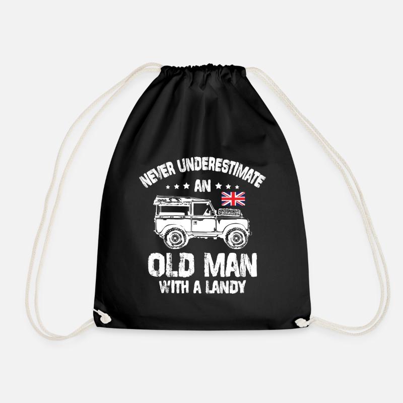 Never Underestimate an Old Man with a Landy - Turnbeutel - Schwarz