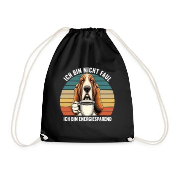 Ich Bin Nicht Faul Basset Hound Basset Hounds - Turnbeutel - Schwarz - Vorne