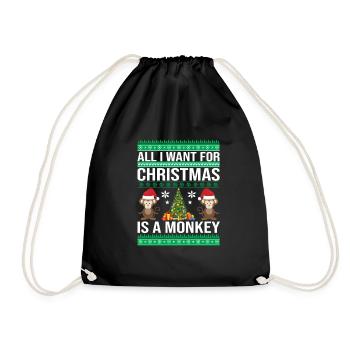 Ugly Christmas - Drawstring Bag - black - Front