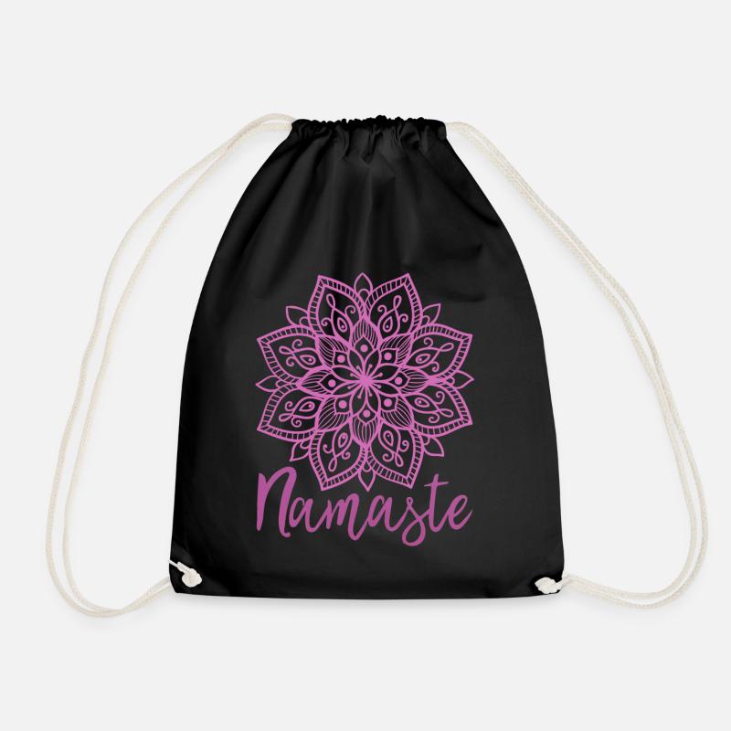 Namaste - Drawstring Bag - black
