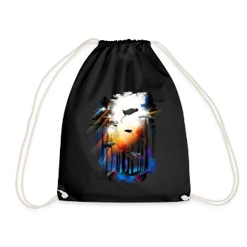 Hai Surreal World Psychodelik Trip - Drawstring Bag - black - Front