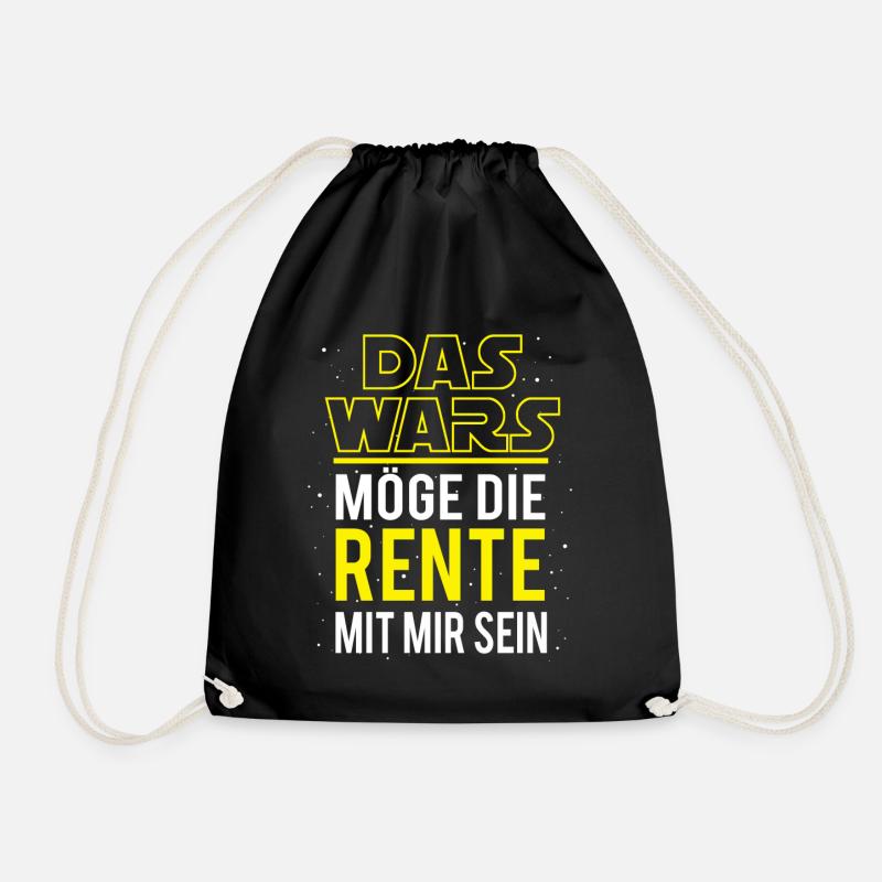 Rentner Das Wars Rente - Turnbeutel - Schwarz