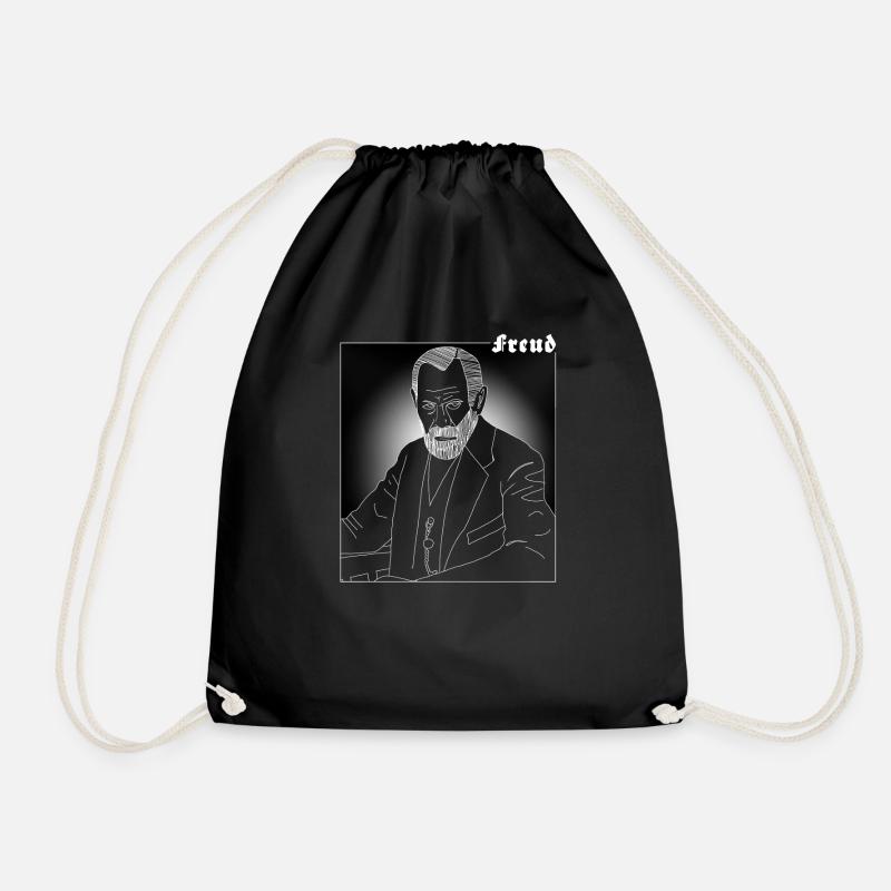 Sigmund Freud, psychoanalysis - Drawstring Bag - black