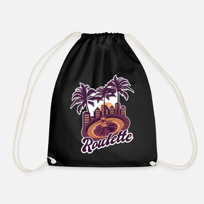 Roulette Miami - Drawstring Bag - black