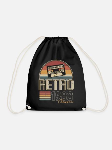 1983 Retro Vintage Jahrgang Geburtstag Geschenk - Turnbeutel - Schwarz