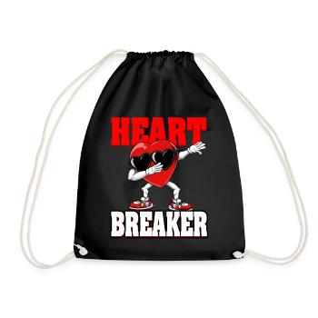 Dabbing Heart Breaker Drôle Messieurs Enfants Garçons - Sac de sport léger - noir - Devant