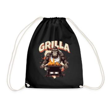 Griller Grilla Griller Gorilla BBQ Dire drôle - Sac de sport léger - noir - Devant