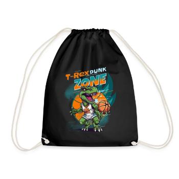 Basketball Dinosaure T-Rex Animal Player Cartoon - Sac de sport léger - noir - Devant