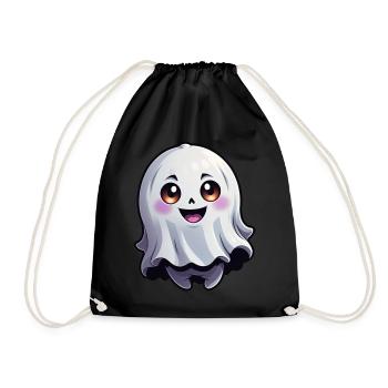 Happy Halloween Geist Gespenst - Turnbeutel - Schwarz - Vorne