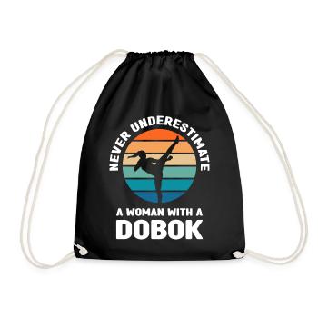Tang Soo Do Kämpfer | Koreanisch Kämpfen Geschenke - Turnbeutel - Schwarz - Vorne