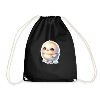 A Sweet Easter Chick With Blue Eyes - Drawstring Bag - black - Front