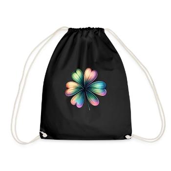 Trèfle brillant coloré de Saint Patrick - Sac de sport léger - noir - Devant