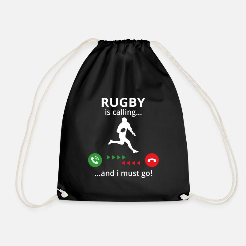 Rugby is calling and i must go - Turnbeutel - Schwarz